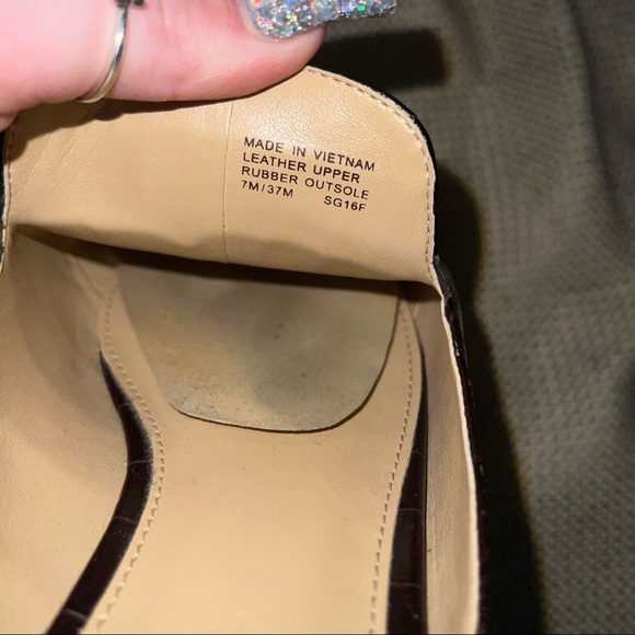 Leather Crocodile Michael Kors Slip on Mules - Picture 4 of 6